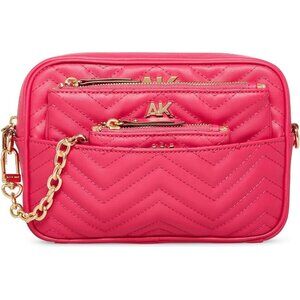 Anne Klein Chevron Quilted Camera Crossbody with Two Detachable Pouches NWT